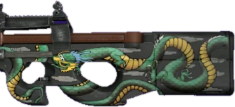 P90 Emerald Dragon CS2 skin reference image